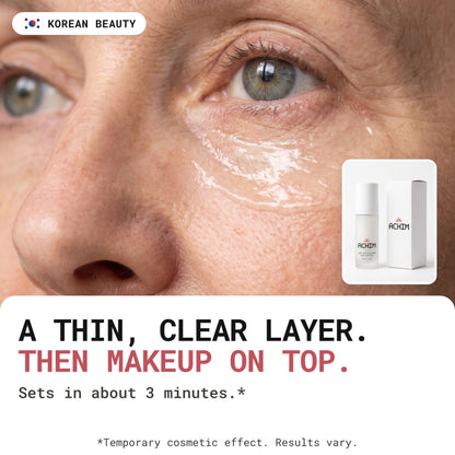 Achim Soft-Set worn: pat a thin layer, then makeup on top
