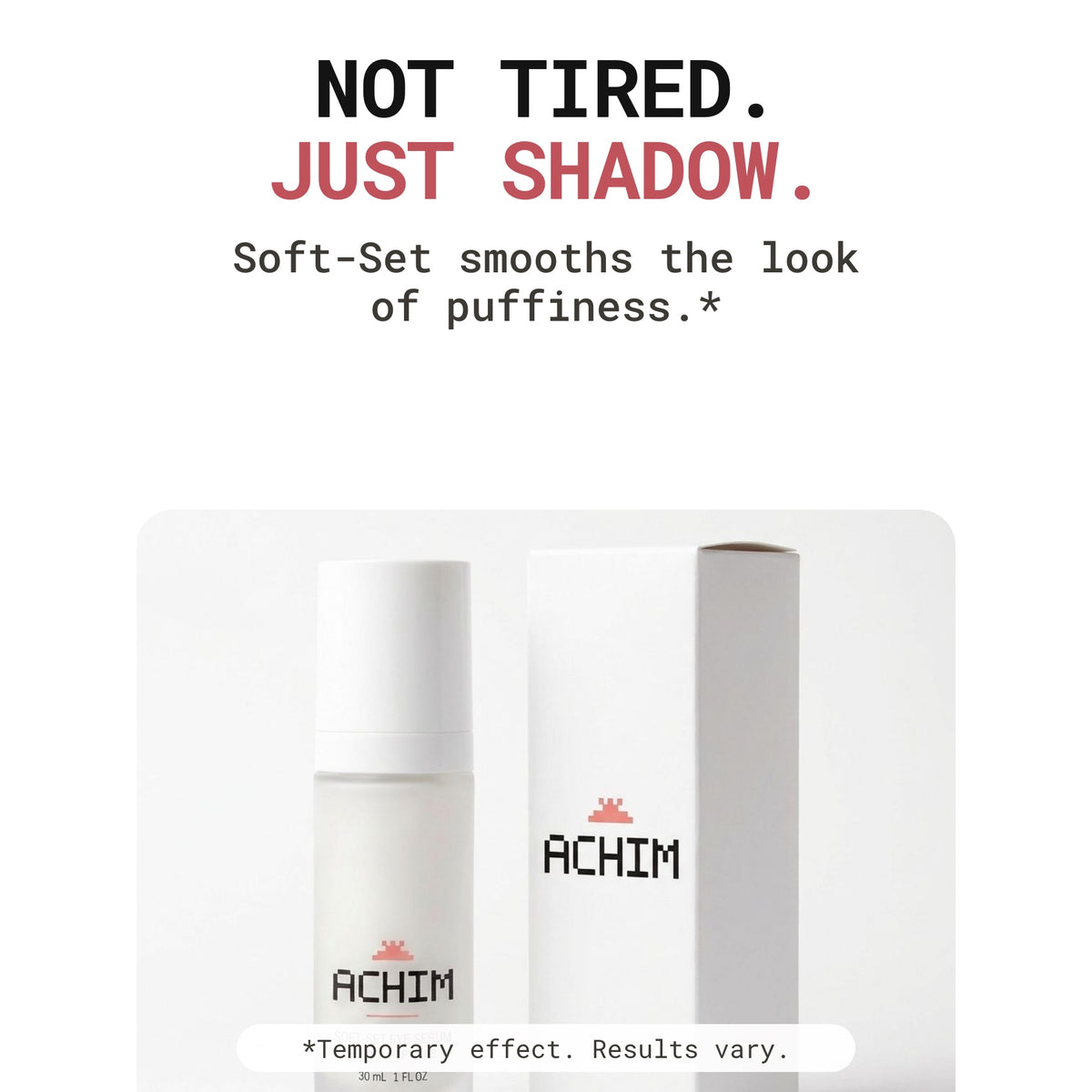 Achim: not tired, just shadow